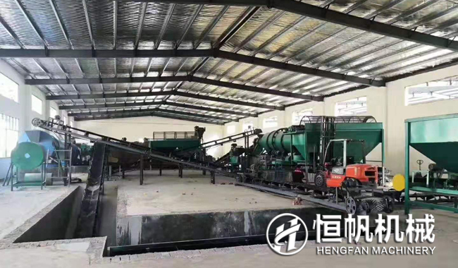 糞便有機肥肥料廠區(qū)建設與有機肥設備購買投資與收益(圖1) 有機肥生產(chǎn)線示意圖