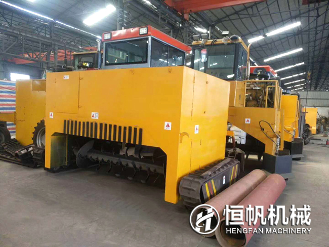 糞便有機肥肥料廠區(qū)建設與有機肥設備購買投資與收益(圖2) 有機肥料翻拋機
