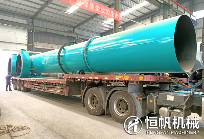 鄭州恒帆機械時產(chǎn)二十噸有機肥烘干機設(shè)備啟程發(fā)往山東(圖2) 山東有機肥烘干機設(shè)備